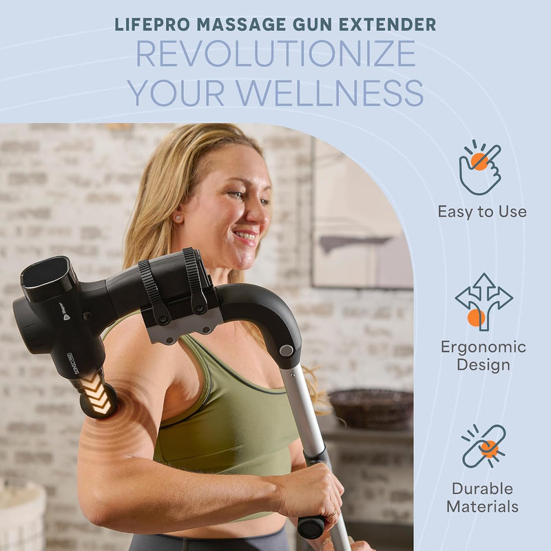 Massage Gun Extension Handle For Back and Hard-To-Reach Areas