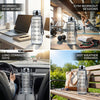 50 oz Clear Sports Water Bottle - High Capacity Hydration