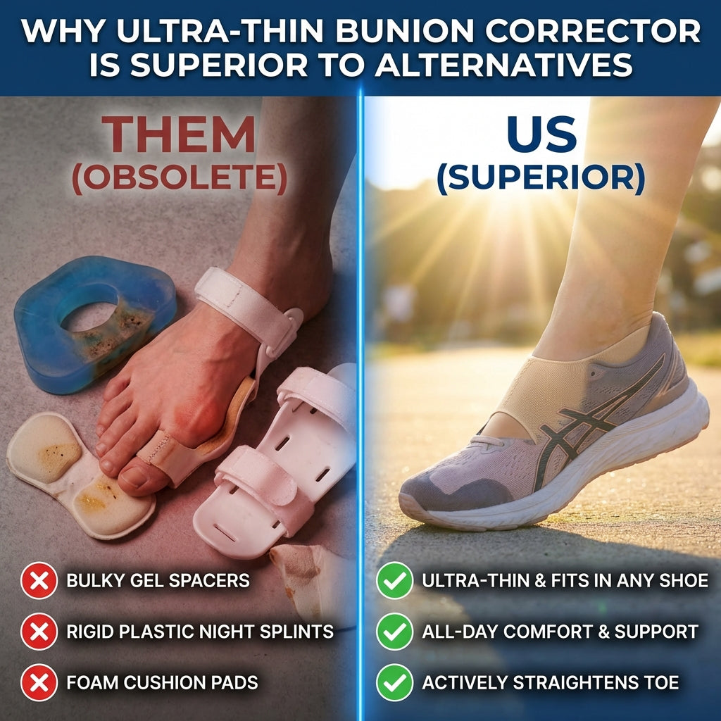 Bunion Corrector for Women Big Toe, Men Too – Ultra-Thin Bunion Sock Separates Big Toes.